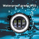 Automobile parts Car LED 4 inch Front Bumper Fog Light For Jeep Wrangler JK TJ Off-Road With White Halo Ring DRL Angel Eyes Lamp 30W Fog Lights