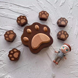 3D Cute Bear Paw Shaped Watercolor Packaging Box Walnut Wood Material Cat Claw Ornament Splitting Wooden Boxes