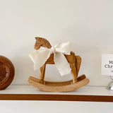 AOOKMIYA ART+ Creative Gifts Creative Hand Carved Wooden Horse Series Retro Style Rocking Horse Desktop Decoration Ornament for Friends Commemorative Gift