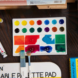 AOOKMIYA Ceramic Palette 22 Holes Rectangular Watercolor Paint Palette White Porcelain Easy To Clean Gouache Painting Art Supplies