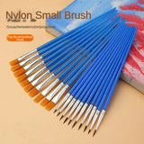 AOOKMIYA 10/20/50Pcs Painting Brushes Set Art Round Flat Hair Nylon Hair Paint Brush Pen for Oil Acrylic Watercolor School Art Supplies