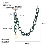 LED Artistic Colorized Chain Of Fate White Bubble Chandelier Lustre Hanging Lamps Suspension Luminaire Lampen For Dinning Room