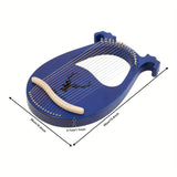 AOOKMIYA [Lyre Harp] 16-String Solid Mahogany Lyre Harp - Portable for Music Art - Durable Rich Sound AOOKMIYA.COM