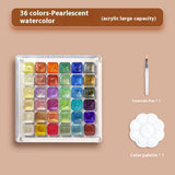 AOOKMIYA 20/36/98 Color Pearlescent Watercolor Paint- Intense Sparkle Light Fastness Metallic Watercolor Paint Set Glitter Solid Pigments  AOOKMIYA.COM
