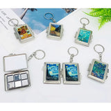 AOOKMIYA Empty Mini Watercolor Palette Portable Keychain Watercolor Iron Box 6 Grid 0.5ML Student Travel Sketch Art Supplies