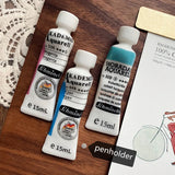 AOOKMIYA Schmincke Ceramic Pen Holder Brush Shelf Tubular Paint Ornaments Photo Props Cute Pen Holder for Art Students Painting Supplies