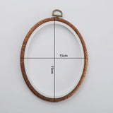 AOOKMIYA Imitated Wood Round,Oval Different Size Decorative Cross Stitch Hoop Ring Frame Embroidery Frame Circle Hanging Arts Ornament