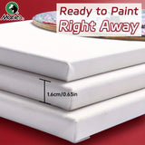 AOOKMIYA Marie's 2/4/6pcs 6x6in Square Canvas Board Bulk,Mini Stretched White Blank for Acrylic,Oil,Drawing for Students,Artist,Adults