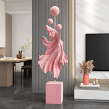 Large Modern Betta Fish Figurine Floor Sculpture Luxury Home Decor for Living Room Floor Standing Ornaments Entryway Decoration