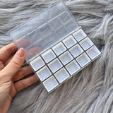 AOOKMIYA 15/24 Grid Portable Paint Palette Watercolor Gouache Acrylic Moisturizing Box Sketching Portable Paint Tray Art Supplies