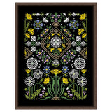 AOOKMIYA Dandelion cross stitch kit cute cartoon 14ct black canvas cloth cotton embroidery DIY handmade kitchen accessories