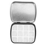 Watercolor Paint Box Tray with Lid Metal Storage Mini Palette 12 Well Conjoined Travel