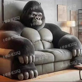 AOOKMIYA ART+ Creative Gifts Gorilla Sofa Living Room Furniture Two-Dimensional Diamond Sofa Bedroom Bed Creative Large Animal Leather Sofa Bed