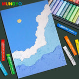 Mungyo 12/24/48 Colors Professional Soft Oil Pastel Dry High Quality Heavy Color Crayons For Drawing Stationery Art Supplies Wax