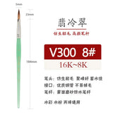 Art Painting Materials Jade Series Squirrel Hair Calligraphy Brush Bionic Sable Hair Watercolor Paint Pointed Flat Tip Brush