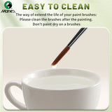 AOOKMIYA 3/6pcs Marie's Micro Paint Brushes,Miniature Paintbrushes with Triangular Handles for Acrylic,Craft,Models,Mini Figure,Rock