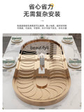 Rectangle dining table electric vegetable turntable household oval rotating table turntable
