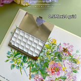 AOOKMIYA 0.5/1ML Portable Watercolor Box Palette Empty Stainless Steel Business Card Box Outing Sketching Paint Box Art Supplies
