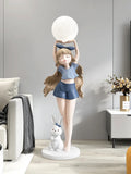 AOOKMIYA ART+ Creative Gifts Home Decor Girl Sculptures 120CM Figure Statues Living Room Restaurant Creative Large Floor Decoration Nordic Style Modern Gifts