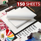 AOOKMIYA 150 Sheets Marie's Xuan Rice, Sheng (Raw) Xuan Paper for Chinese Calligraphy Writing Sumi Thickening for Student Craft