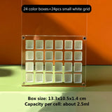 AOOKMIYA Empty Acrylic Watercolor Box Palette 24/36 Grid Portable Paint Tray Dust-proof Magnetic Transparent Box Art Supplies