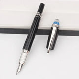 High Quality MB Blue Planet Crystal Ballpoint Rolelrball Pen Metal Resin Writing Stationery Collection Pen School Supplies