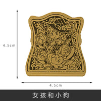AOOKMIYA Retro Brass Clip Palette Fixed Clip Going Out Sketch Paint Box Hand Account Clip Metal Bill Clip Travel Painting Art Supplies