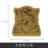 AOOKMIYA Retro Brass Clip Palette Fixed Clip Going Out Sketch Paint Box Hand Account Clip Metal Bill Clip Travel Painting Art Supplies