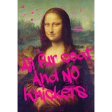 Abstract Funny Style Mona Lisa with Bubble Gum  Art Poster Canvas Painting Wall Print Picture for Living Room Home Decor Cuadros