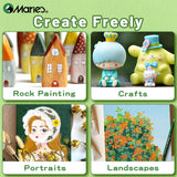 AOOKMIYA 36 Colors Marie's Gouache Paint & 1pc Paintbrush in 5ml/Tube for Paper,Cardboard,Canvas,DIY,Craft for Adult,Artists,Students