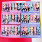New Cartoon Kuromi Candy Fluorescent Pen Macaron Double Head Marking Pen Oblique Head Fluorescent Pen Student Stationery Gift