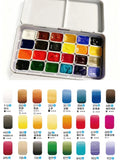 AOOKMIYA Sennelier  Professional Watercolor Paint 24color Set  Handmade 1ml/2ml with Metal Palette Box  for Artists, Students  AOOKMIYA.COM