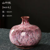 Minimalist Glaze Ceramic Vase, Creative Home Ornament, Small Flower Arrangement, Living Room Decoration, Kiln