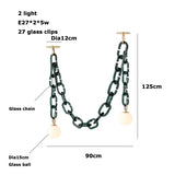 LED Artistic Colorized Chain Of Fate White Bubble Chandelier Lustre Hanging Lamps Suspension Luminaire Lampen For Dinning Room