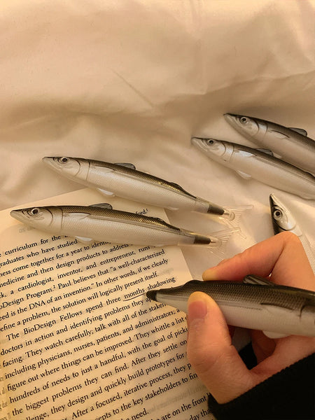 Creative and Funny Salted Fish Pen Black Ballpoint Pen Neutral Pen School Supplies  Elementary and Junior High School Gifts