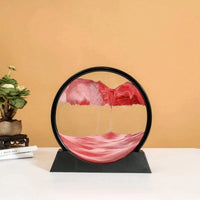 AOOKMIYA 3D Hourglass Quicksand Moving Sand Art Picture Round Glass Deep Sea Sandscape Craft Flowing Painting Office Home Decor Gifts