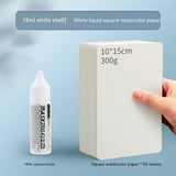 AOOKMIYA Art Masking Fluid 18/30/75 ml Stay White Pigment Cover Liquid Stationery Watercolor Painting Bottle School Office Art Supplies  AOOKMIYA.COM