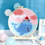 AOOKMIYA RUOPOTY Diy Punch Needle Kit Flowers Crafts For Beginner Needle Embroidery Starter Kits For Diy Gift Cross Stitch Home Decor