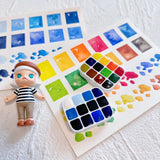 AOOKMIYA Schmincke Master Watercolor Paint Packing 12 Colors Seascape Marine Plant Artist Painting Portable Paint Box Art Supplies