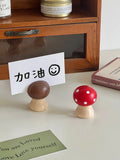 Cute Creative Mushroom Note Holder Desktop Note Organizer Office Multifunctional Supplies Tabletop Ornament  Display Stand