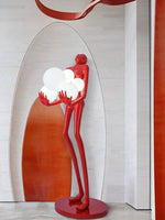 AOOKMIYA ART+ Creative Gifts Creative humanoid sculpture floor lamp ball designer exhibition hall living room lobby large figure FRP ornaments