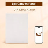 AOOKMIYA 8 Sizes Canvas Panels for Painting,Blank Canvas Boards for Acrylics,Oil,Gouache,Tempera,Primed White for Adults,Hobby Painters.