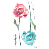 AOOKMIYA Small Waterproof Temporary Tattoo Sticker Colorful Leaf Flower Elephant Dolphin  Art Wrist Neck Women Kids Fake Mini Tatoo