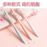 Deli 3pcs 0.5mm Black Ink Quick-drying Kawaii Gel Pen Cute Pen Stationery School Supplies Office Supplies Signing Pen Gift