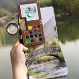 AOOKMIYA POTENTATE Brass Palette Fixing Clip Outing Sketching Paint Box Hand Account Clip Metal Bill Clip Travel Painting Art Supplies