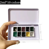 AOOKMIYA ROSA New 10 Color Precipitated Watercolor Pigments 10ml Tube Master Watercolor Paint Student Artist Painting Supplies