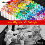 168/120/100/80/60/48 Colours Dual Tip Art Markers Sketch Pens Brush & Chisel Permanent Marker Pens With Base & Outline Markers D