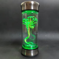 AOOKMIYA Alien Glow Jar Xenomorph Specimen Facehugger Embryo Glass Jar Movie Prop Replica Home Decor Desktop Crafts Sculpture Decoration