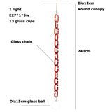 LED Artistic Colorized Chain Of Fate White Bubble Chandelier Lustre Hanging Lamps Suspension Luminaire Lampen For Dinning Room