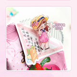 Flash Girl Series Acrylic Thickened Handbook Folder Cartoon Sticky Notes Test Papers Classification Folder Snack Sealing Folder